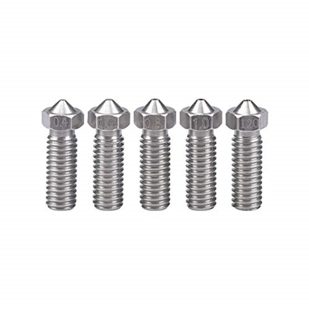 3D принтер вулкан сопло Экстра удлиненный экструдер из нержавеющей стали M6 все