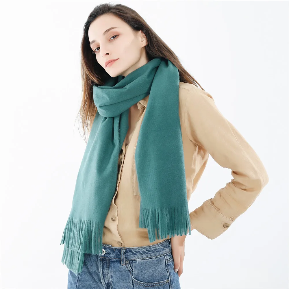 2018 Европейская мода Джокер осень и зима лучшие продавцы новый узор сплошной цвет