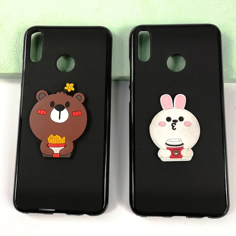 Soft Tpu Phone Case For Huawei Honor 8X Cases Honor8X Full Cover Diy Bear Rabbit Silicon Fundas Sheer |