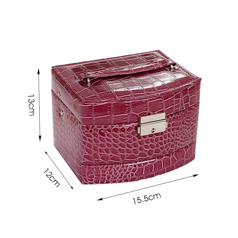 3-слойный органайзер для макияжа коробка хранения кожаные коробки ювелирных