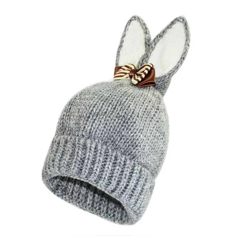 SYi Qarce, детские зимние вязаные шапки Skullies Beanies, шапка с милыми заячьими ушками для мальчиков и девочек 3-6 лет, милая шапка, NM476-82