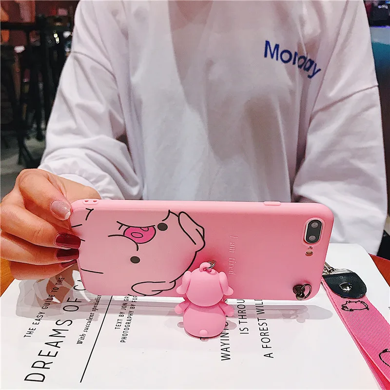 Забавный чехол для телефона с рисунком поросенка iphone X XS MAX XR 7 6s 8 plus милый