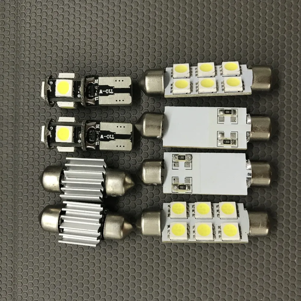 10 шт. белые светодиодные лампы для салона комплекта 2005 2009 Nissan Frontier Map купол