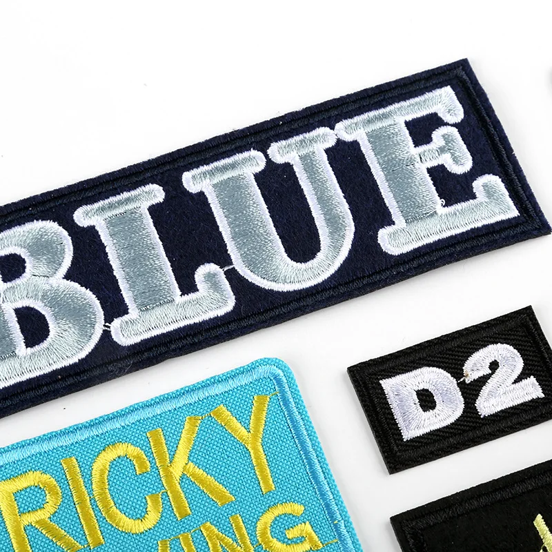 Тканевые наклейки для вышивки индивидуальные нашивки с английским алфавитом