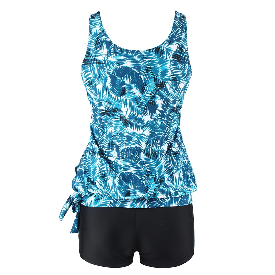 Женский купальник танкини TCBSG комплект из двух предметов с пуш ап принтом пляжная