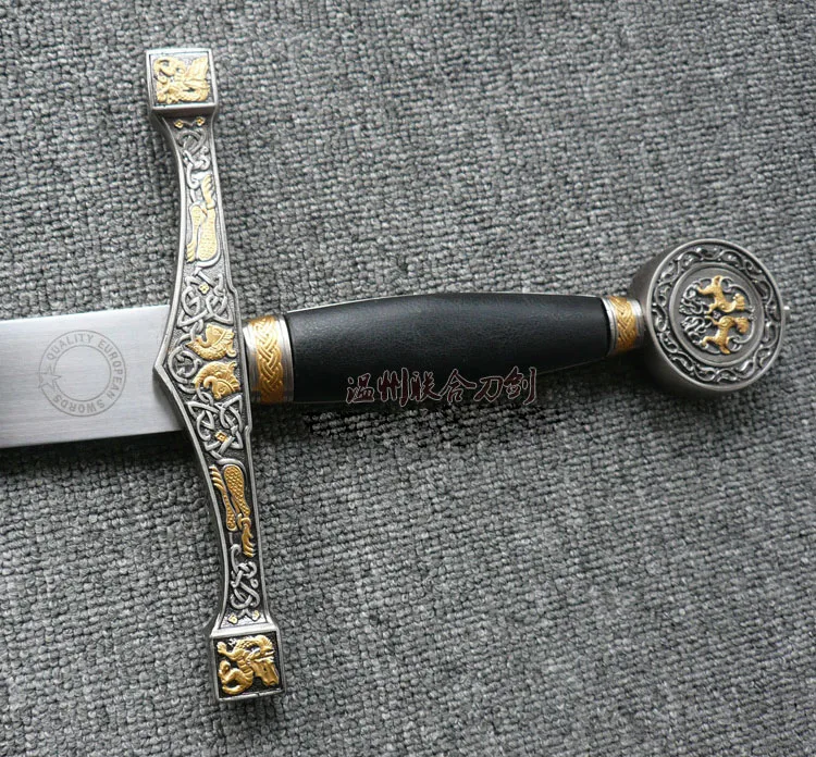 S0222 фильм короля Артура EXCALIBUR CLIVE owins меч/налет золотого и серебряного цвета
