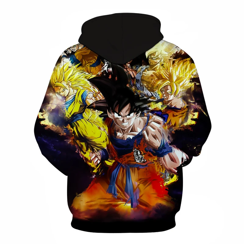 Худи Dragon Ball для мужчин и женщин 3D Толстовка Dragon Ball толстовка с Гоку аниме модные повседневные спортивные костюмы толстовка с капюшоном для мальчиков пуловер