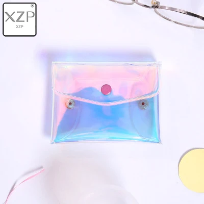 Style 1 XZP, прозрачный Кошелек для монет, Женский кошелек, лазер, ПВХ, карта, карандаш, косметичка, клатч, сумка, чехол, Женский мини кошелек на молнии, сумочка - Цвет: Style 1