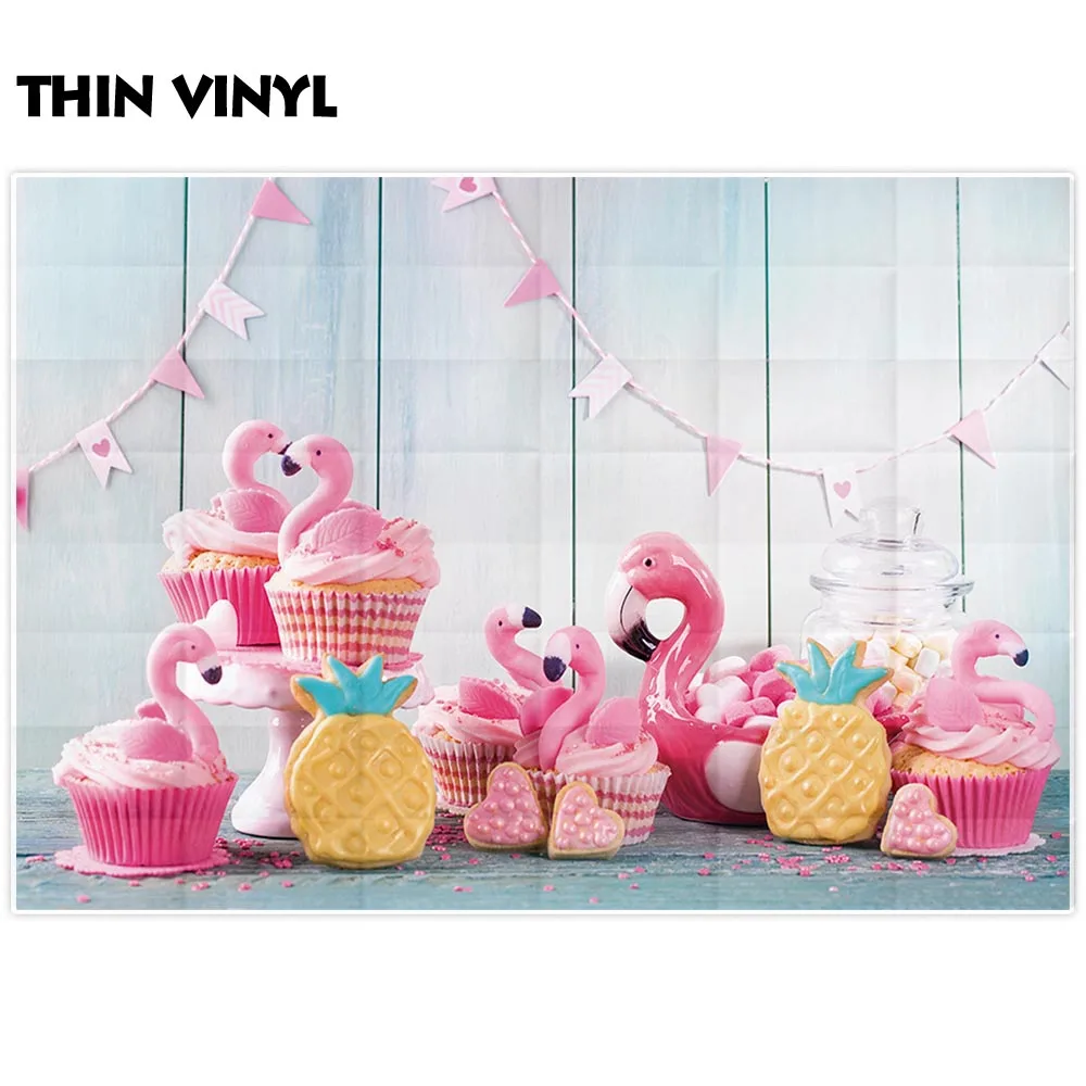 Funnytree детский фон для фотосъемки Фламинго принцесса день рождения Печенье Торт