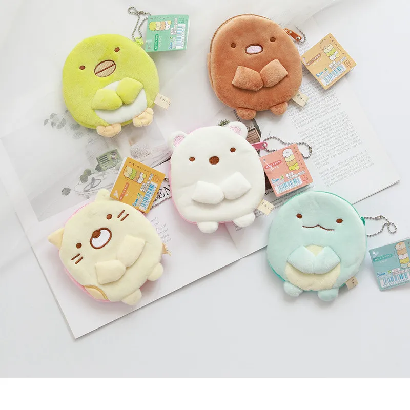 1 шт., Kawaii, японский уголок, биология, плюшевый Кошелек, японская анимация, Sumikko, гураши, мультяшная сумка, плюшевые игрушки San-X