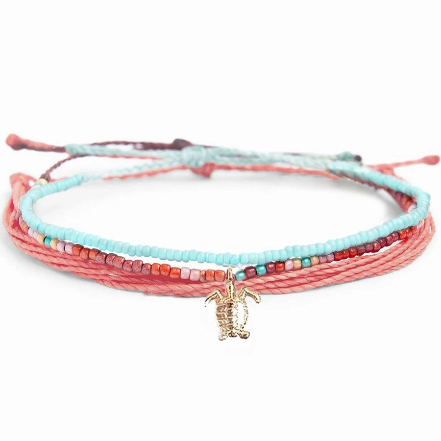 Женский браслет с бусинами boho pulseras mujer коралловый оригинальный дружбы