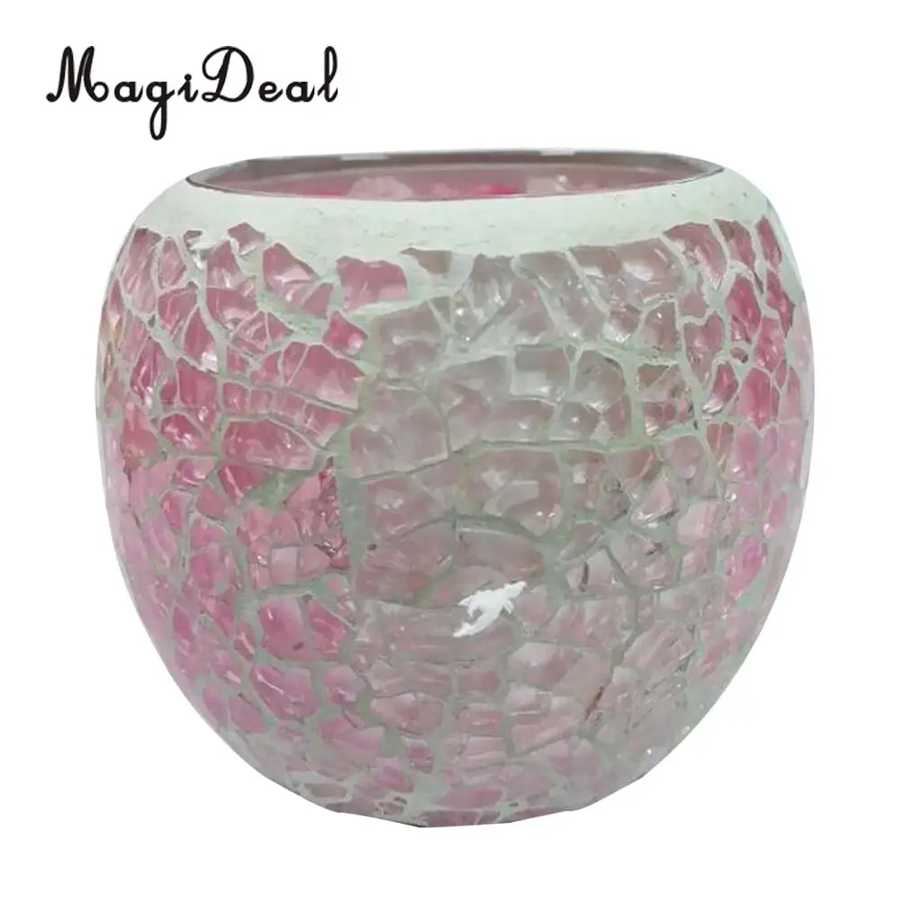 MagiDeal мозаичная стеклянная Свеча держатель Tealight Votive подсвечник Настольный Декор A-H