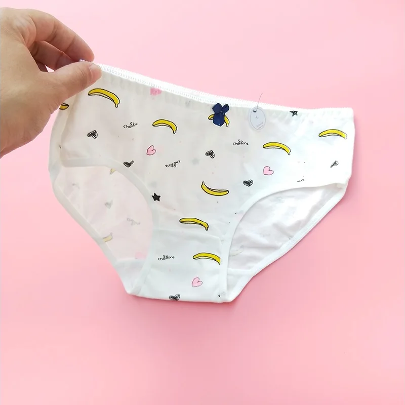 QUECOO 2018 Selling new banana printing cute sexy underwear cotton comfortable women #168 |
