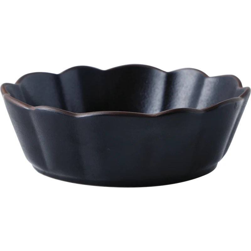 Ceramic Bowl Continental Rice Creative Black Household Glaze Color Dessert | Дом и сад