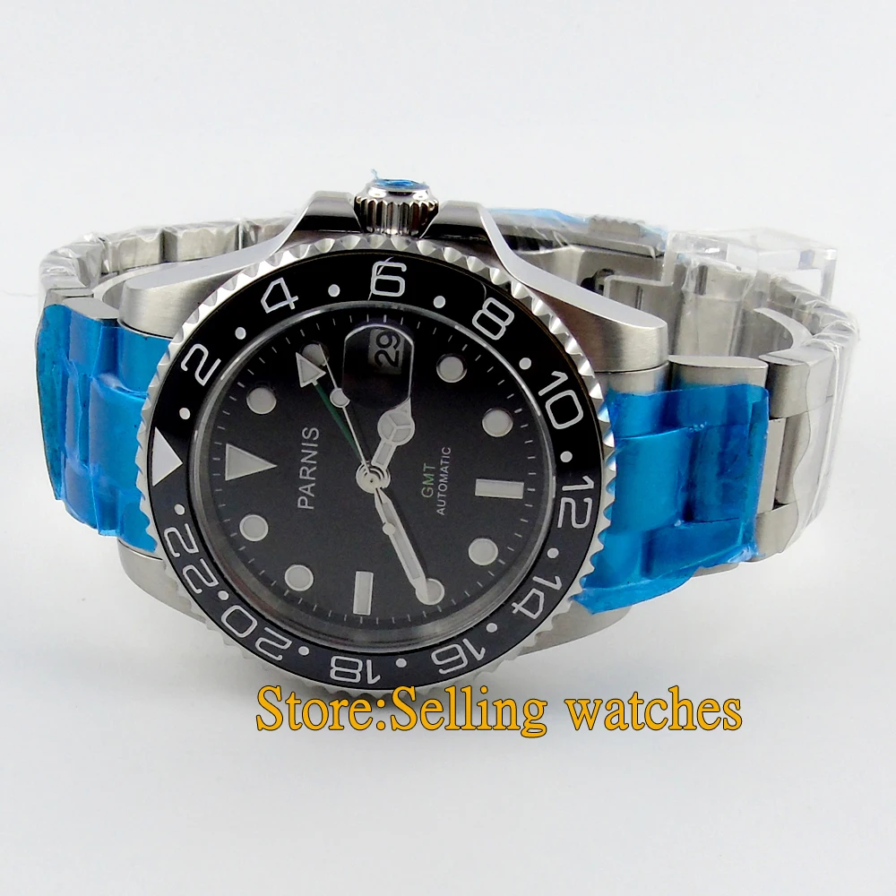 Мужские автоматические часы Parnis 40 мм GMT SEA Style|watch style|watch automatic menwatch men |