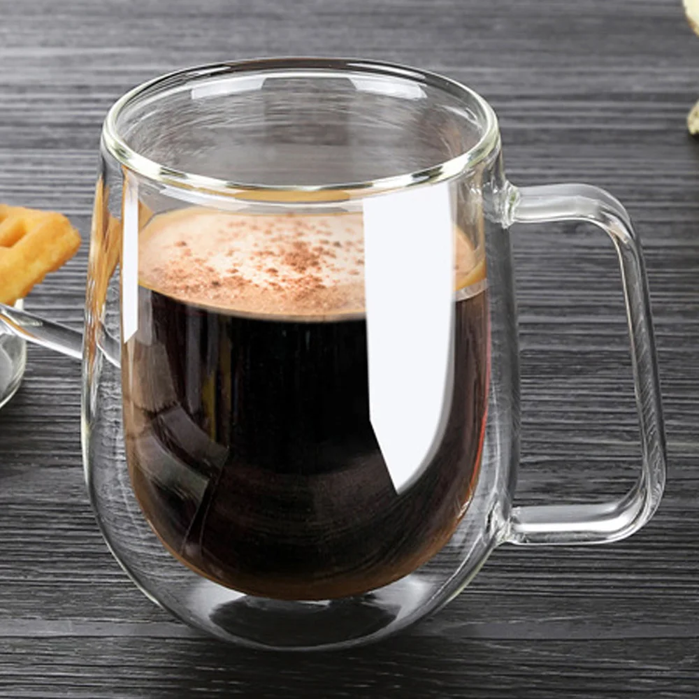 1 шт. двухслойная чайная чашка для контейнера напитков стеклянной чашки