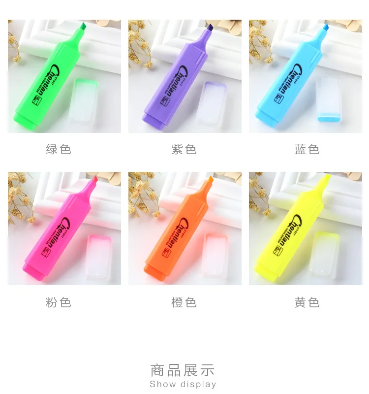 Coloffice Marker Pen Creative Candy Color Large Capacity Highlighter Student Prize Mark Graffiti Pen Children Stationery 1PC