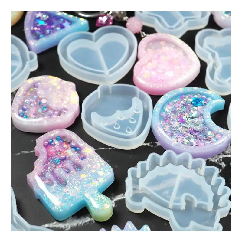 DIY милый шейкер клубники силиконовая полимерная Форма Подвеска ювелирных