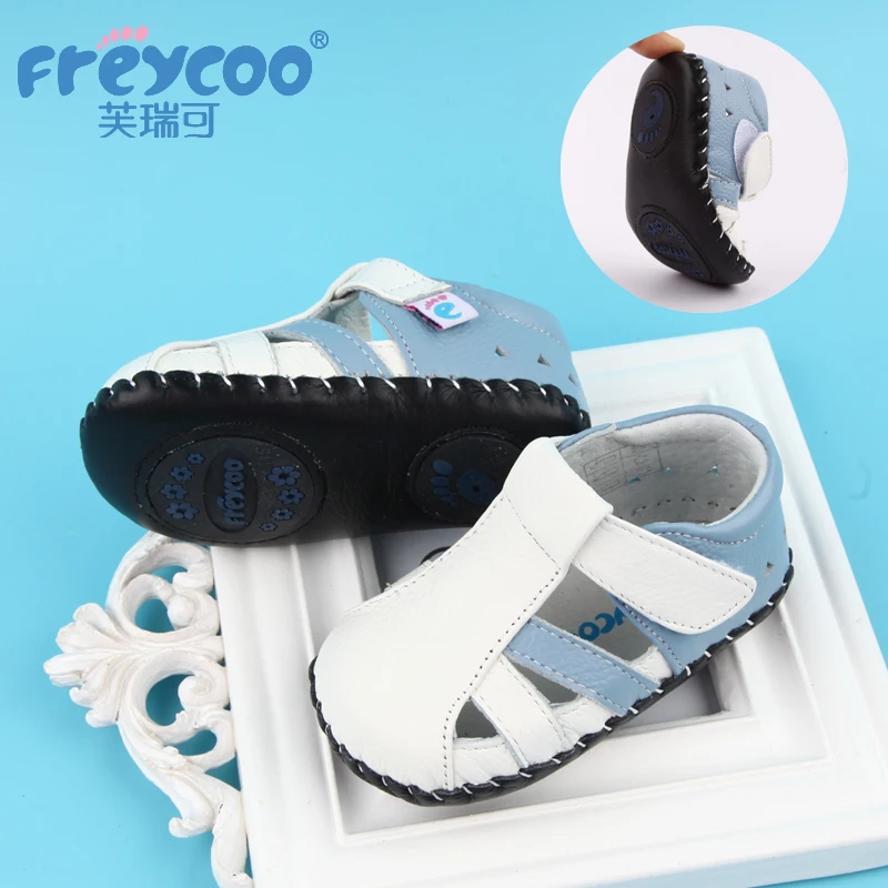 Freycoo 2019 новые летние детские обувь для малышей девочек мальчиков воловьей пояса