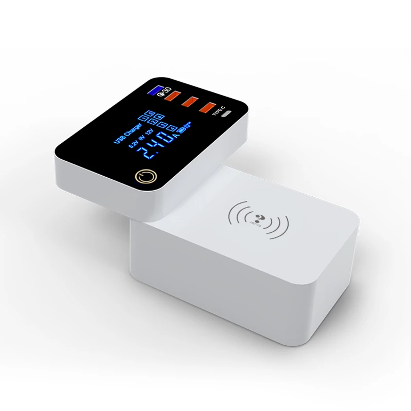 QI Беспроводное зарядное устройство Quick Charge type C 3,0 Смарт usb зарядная станция концентратор быстрое зарядное устройство адаптер для Xiaomi iphone x samsung s10