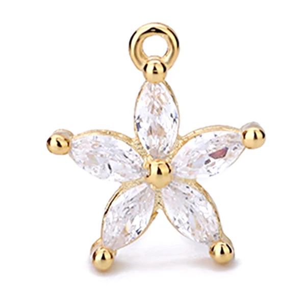 Style 6 Gold Стерлингового серебра 925 аксессуары ручной работы DIY серьги ожерелье браслет кулон инкрустированный драгоценный камень для изготовления ювелирных украшений - Цвет: Style 6 Gold