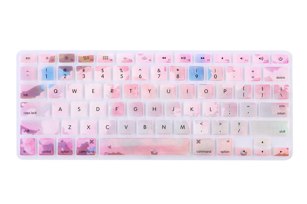 Силиконовые Радуга клавиатура крышка мрамор узор кожи протектор для Apple MacBook Pro 13 15 17 Air 13 retina 13 США Макет - Цвет: Option 3