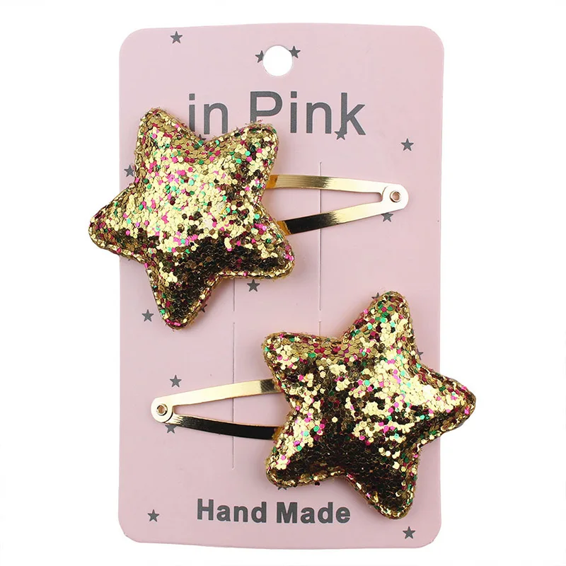 Модные Блестящие Блестки для волос зажим цветная Шпилька заколка бабочка корона