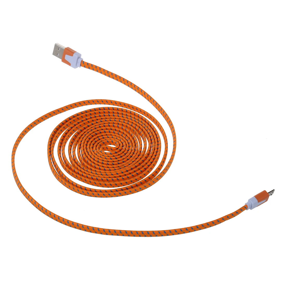 HFES 3 м/10 футов нейлоновый сетчатый Кабель Micro USB для передачи данных оранжевый|data