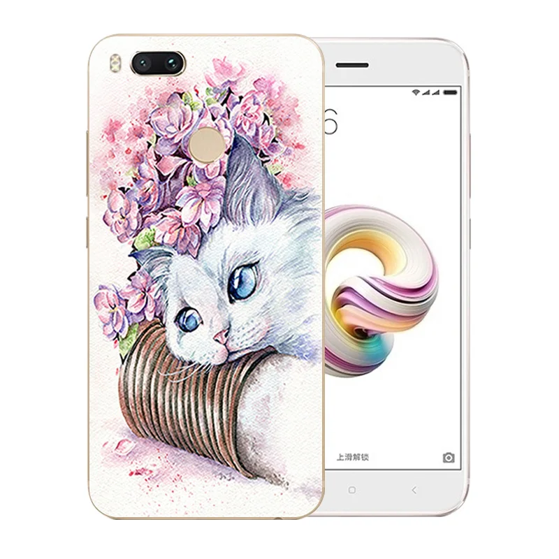 Для Xiaomi Mi A1 ультра тонкий силиконовый чехол для 5x Luck Cat с рисунком роскошный