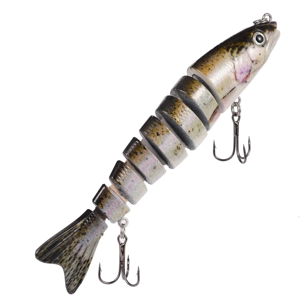 1 шт. реалистичные Щука маски Рыбалка приманки 3d 8 Сегмент Swimbait приманку Жесткий