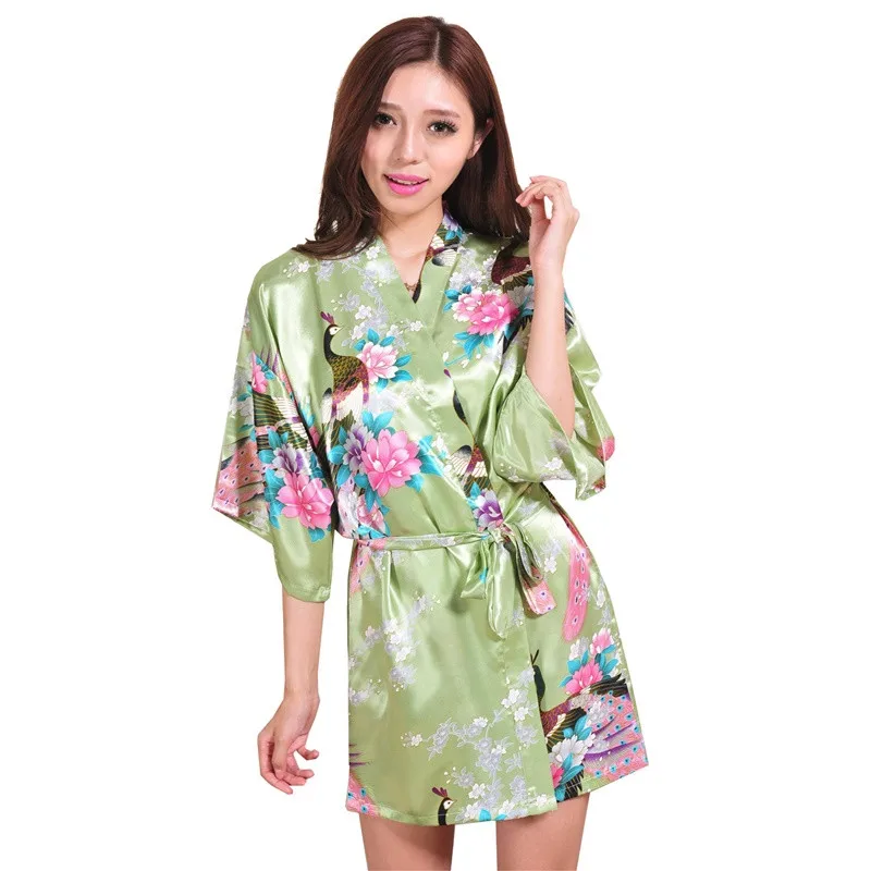 Женское шелковое кимоно летнее платье для подружки невесты|silk kimono robe|kimono robesilk robe |