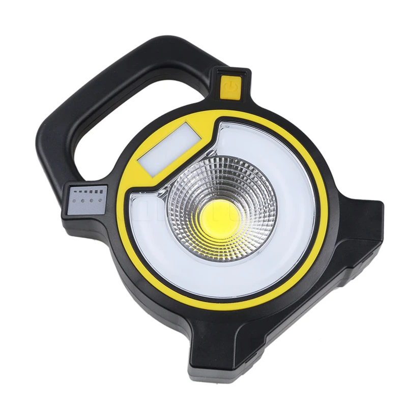 Мощный портативный фонарик COB LED USB Перезаряжаемый фонарь для кемпинга 4 режима
