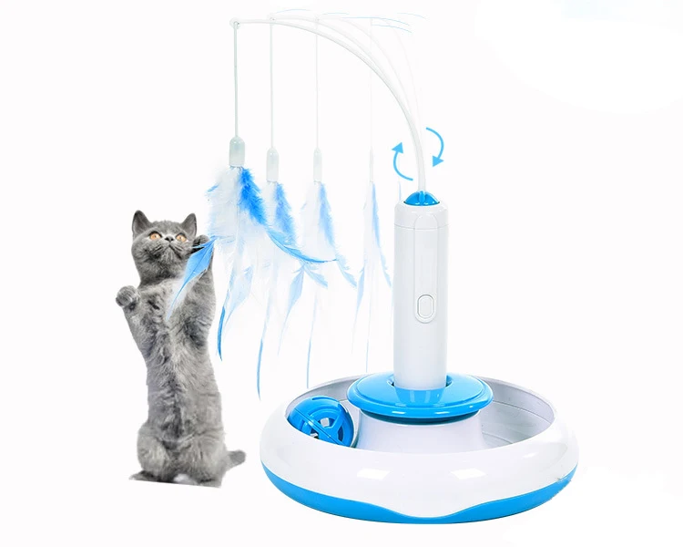 APAULAPET Pet Cat электрические игрушки интерактивный тизер игрушки для кошек вращающиеся дизайнерские забавные перьевые игрушки для домашних кошек