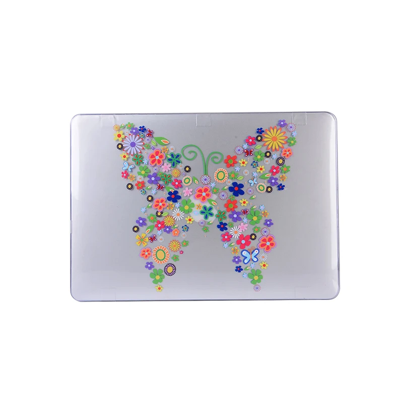 Унисекс Бабочка Кристалл ноутбук жесткий корпус чехол для Macbook Air Pro retina 11 13 дюймов