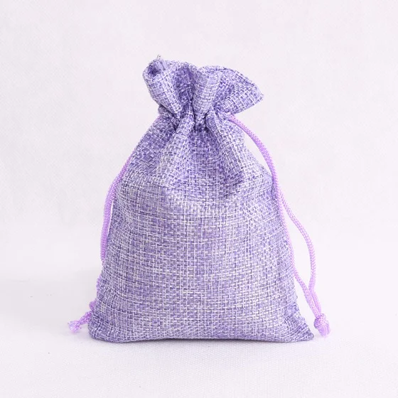 purple 10 шт./лот мини 7x9 см ювелирные упаковочные сумки джутовые мешки со шнурком сумки для конфет подарки закуски ювелирные упаковочные сумки оптом - Цвет: purple