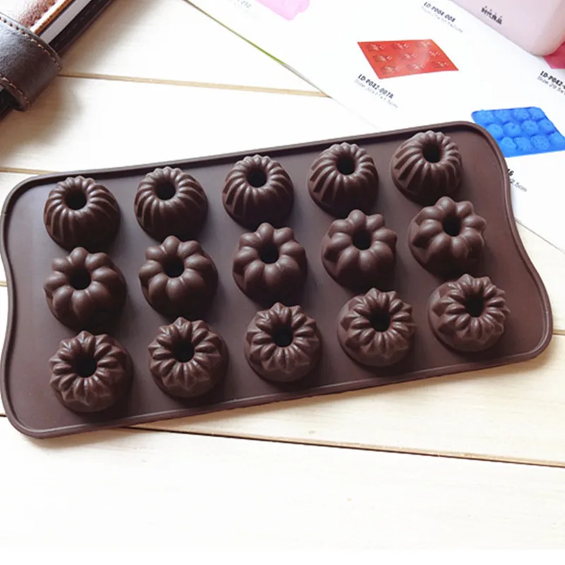 15 даже 3 цветок для шоколада из силикона в форме формы DIY ручной работы выпечки