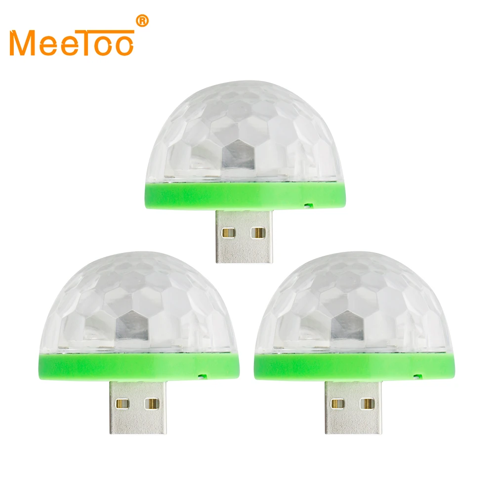 Праздничные светодиодные лампы 3 Вт диджейский свет RGB изменение цвета активация