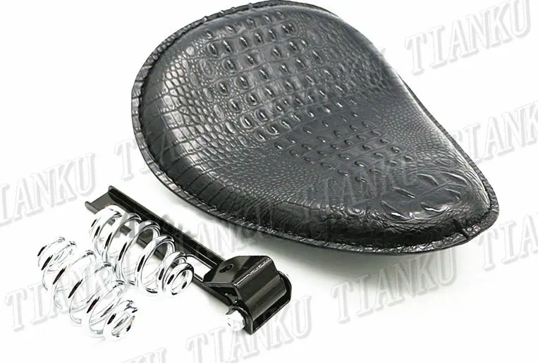 Кожаное сиденье с черными крокодиловыми полосками для Yamaha VStar 400 650 1100 1300 250 Virago Xv 535