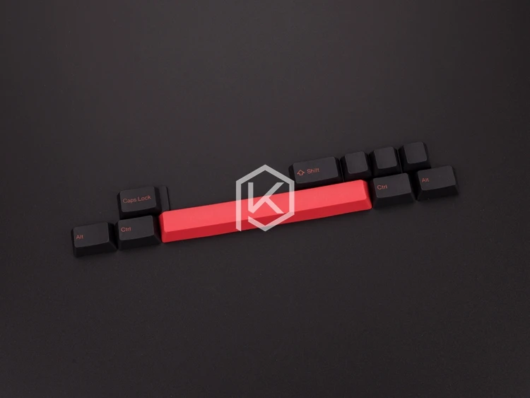 Taihao pbt, двойные брелки для самостоятельной сборки, игровая механическая клавиатура, цвет: черный, оранжевый, голубой, Радужный светильник, серый