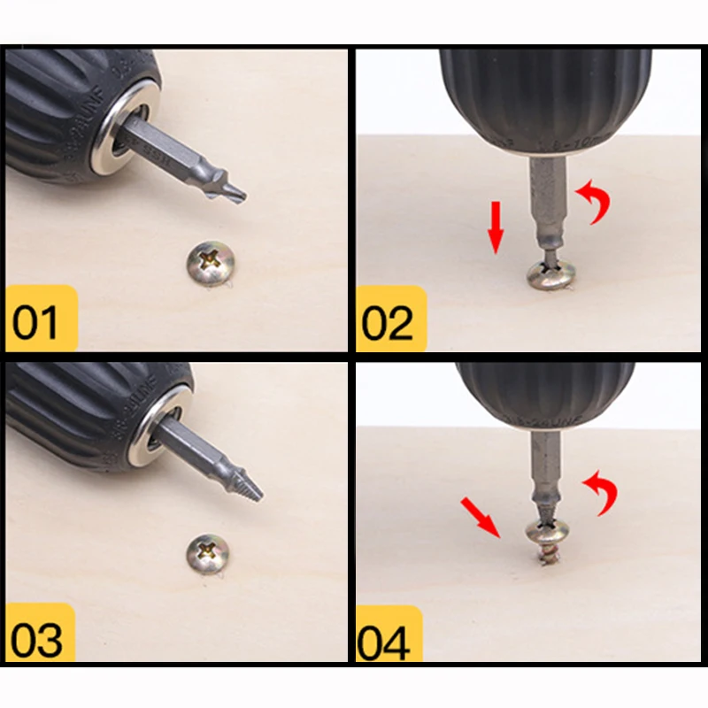 Винт экстрактор 4 шт набор высокоскоростных стальных титановых двухголовых