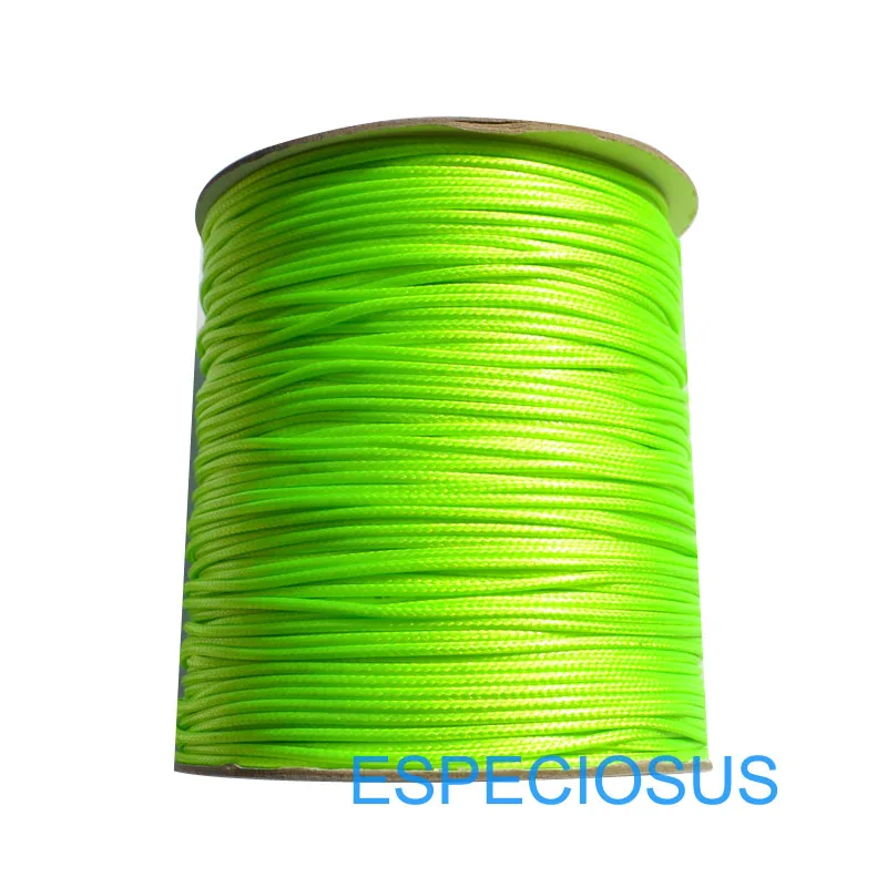 fluorescence green 10 м нейлоновый шнур, пряжа веревки, шнур макраме, браслет, плетеная веревка, сделай сам, ожерелье, бисероплетение, Вощеная Веревка, нить 20 цветов - Цвет: fluorescence green