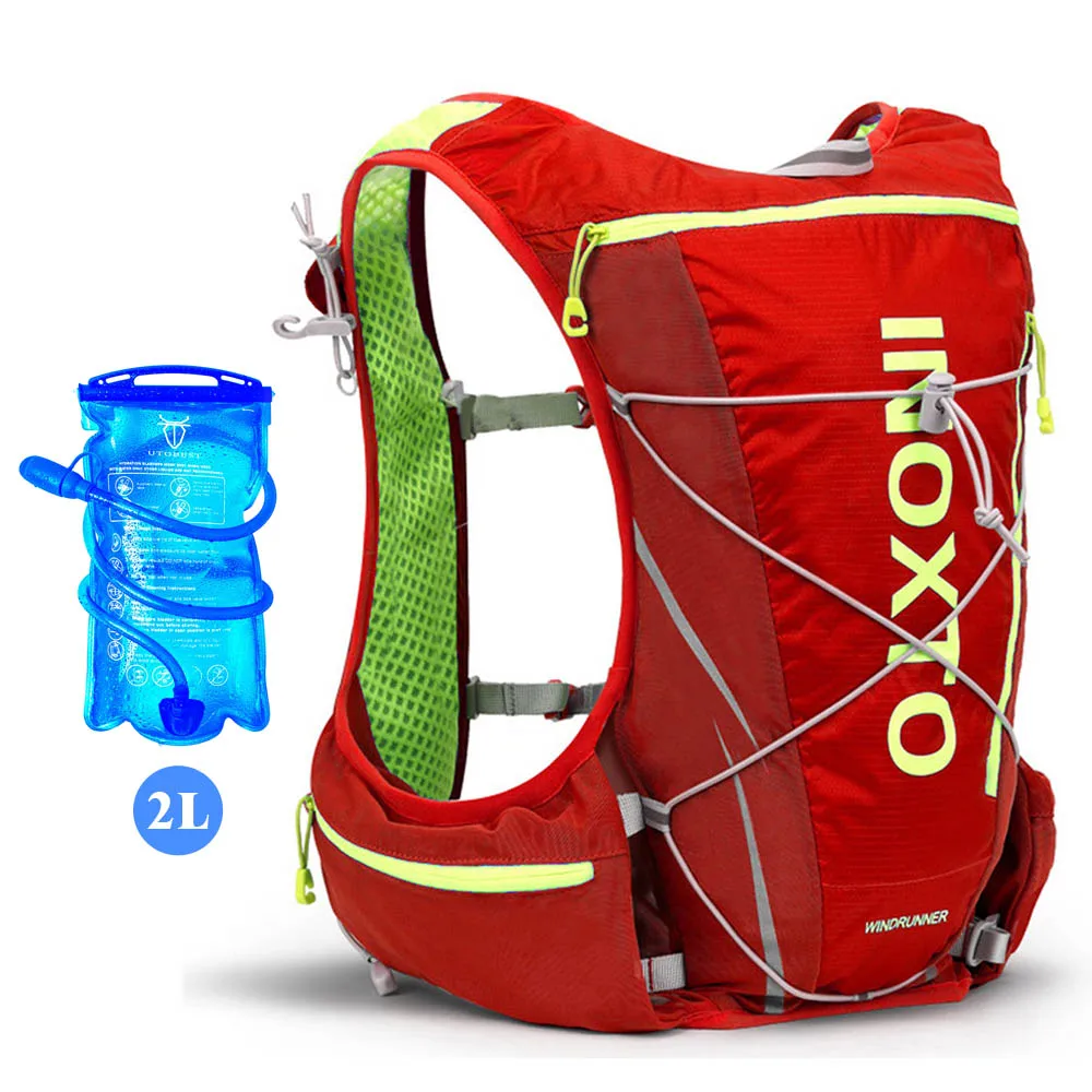 red-2L 10L Running Bag Bicycle Backpack Cycling Run Bag Rucksack Hydration Men Sport Bags Light Waterproof Riding Bike Back Pack - Цвет: red-2L