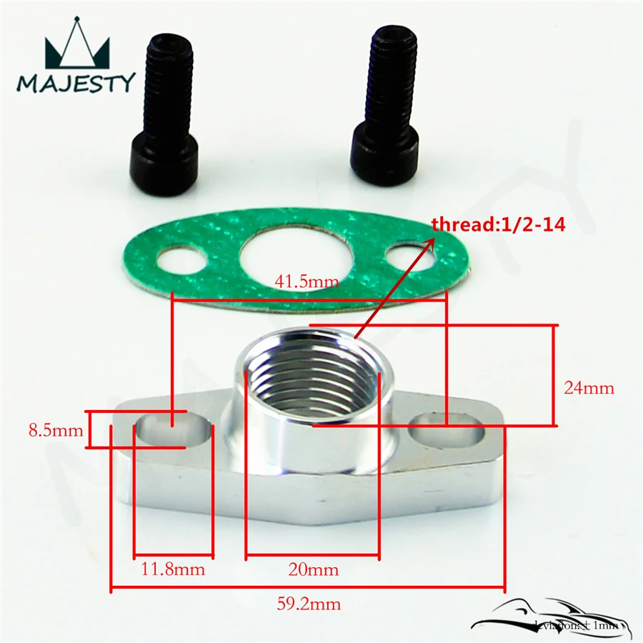 Алюминий для слив масла из турбины фланец GT шарикоподшипник GT25R GT28R GT30R GT35R 2 шт |