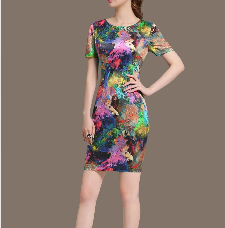 Платье женское модное офисное вечернее с принтом высокое качество | Женская