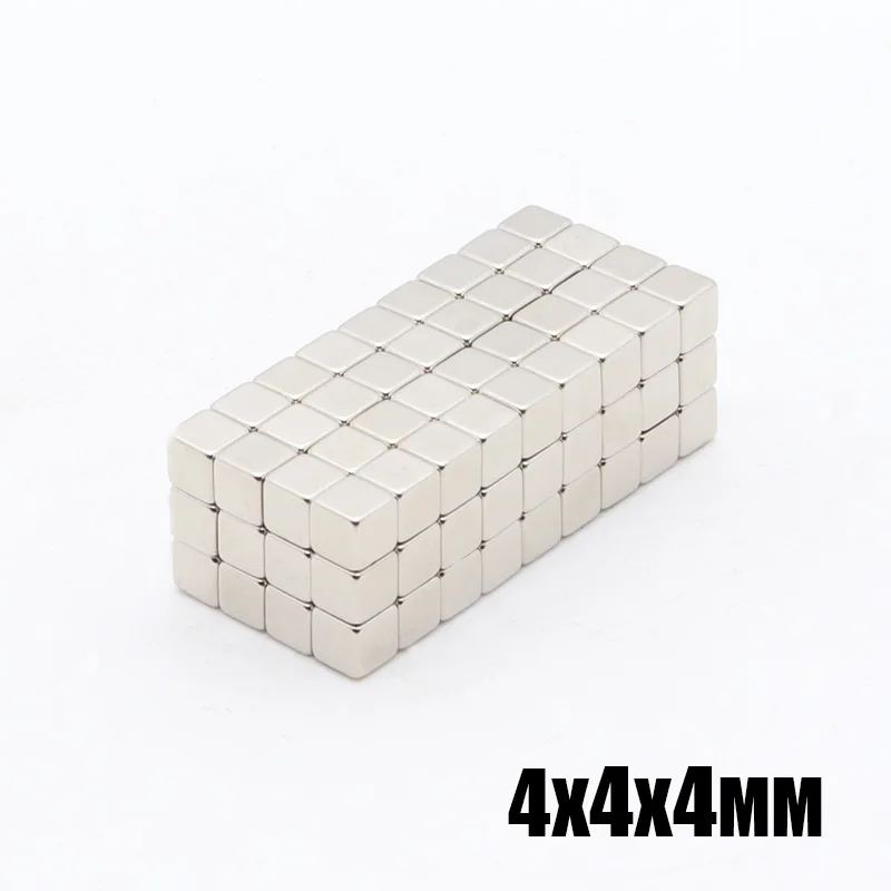200 шт. 4x4x4 мм небольшой Неодимовый магнитный куб 4 мм N35 мощный магнитный блок Buck Cube DIY Головоломка NdFeB квадратный