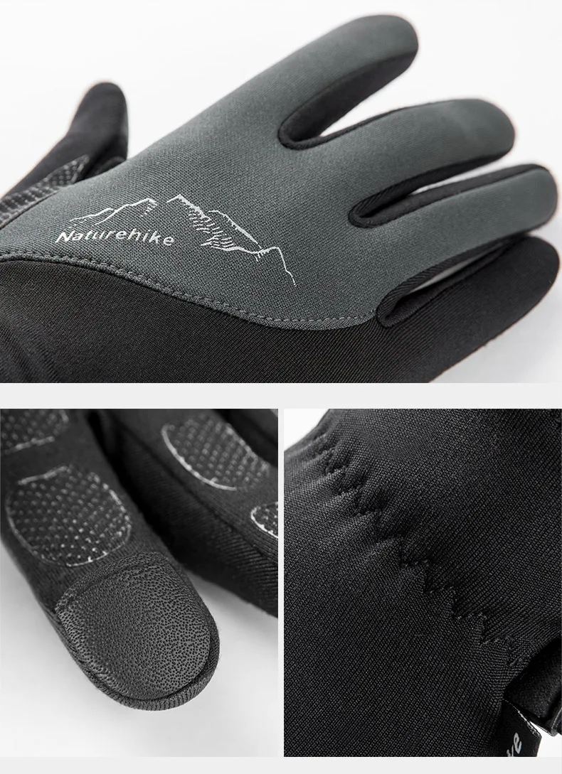 Naturehike зимние уличные спортивные перчатки с сенсорным экраном смартфон текстовые перчатки ветрозащитные теплые для вождения велоспорта бега