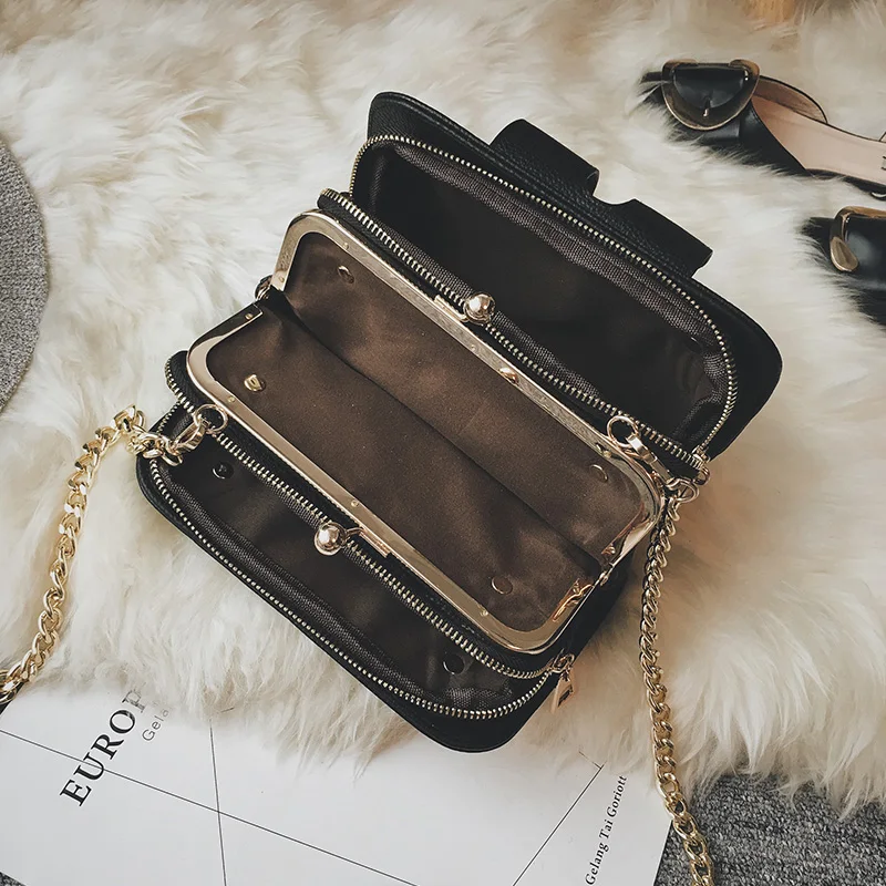 Женская сумка на плечо с цепочкой Сумка мультяшной вышивкой модная через для