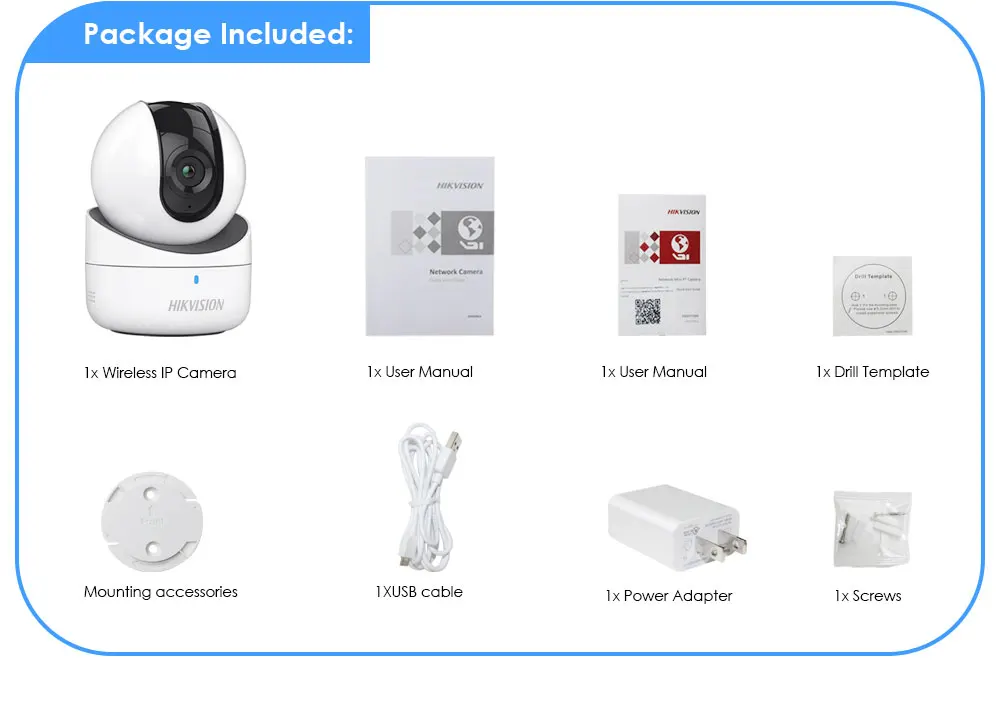 Hikvision IP камера WiFi Беспроводная мини HD 720P камера безопасности Детский монитор и IR-CUT камера наблюдения детектор движения