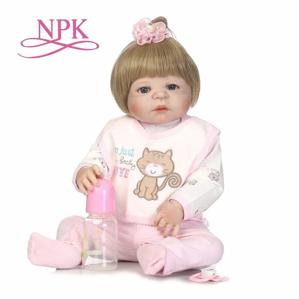 NPK 55 см силиконовая кукла для новорожденных девочек Реалистичная принцессы