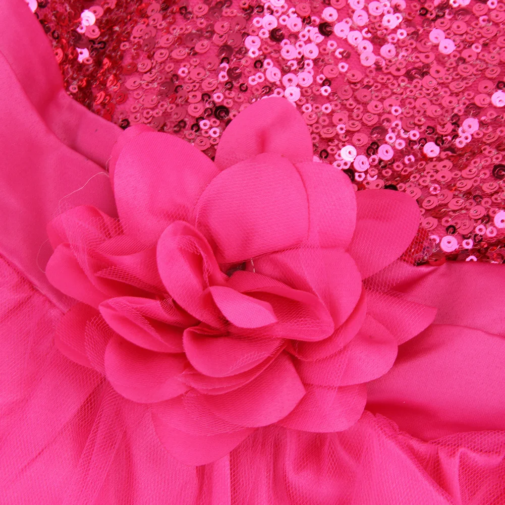 Платье принцессы с цветочным узором для девочек красивые детские платья